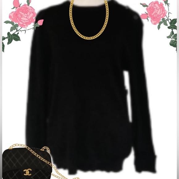 NWT Vintage Lauren Ralph Lauren Black Longsleeve Blouse Size XL - Picture 8 of 13